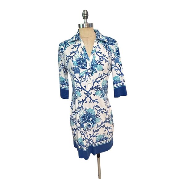 Barbara Gerwit Coral reef Tropical Oceantretch Dress Medium - Picture 1 of 5